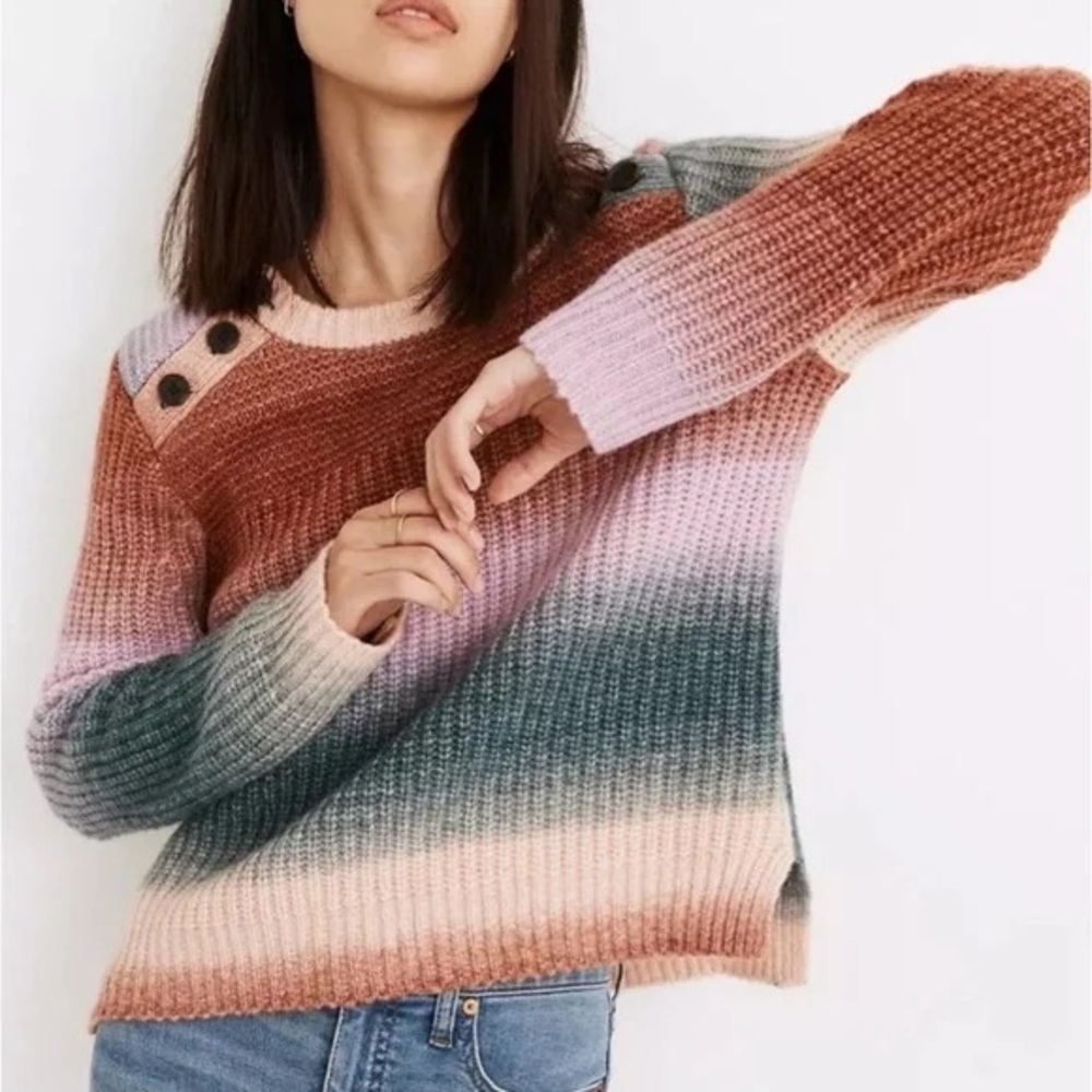 Madewell Multicolor Crew Neck Sweater